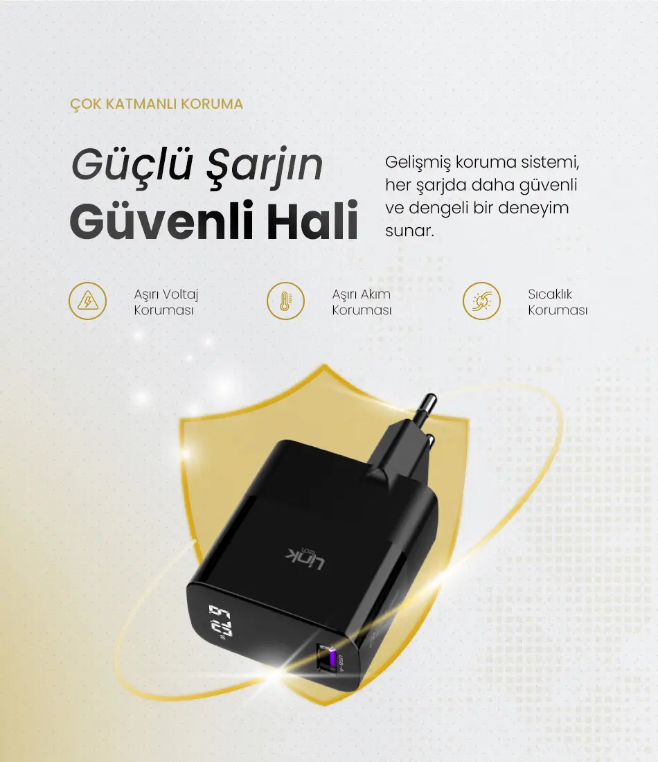 G860 Premium Tip-C Kablolu 67W Süper SI Şarj Adaptörü